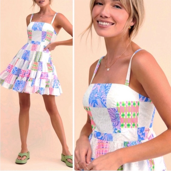 Lily Pulitzer Patch Me If You Can patchwork mini dress - Picture 3 of 14